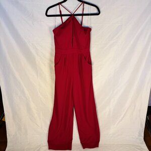 Nickie Lew Red Halter Jumpsuit